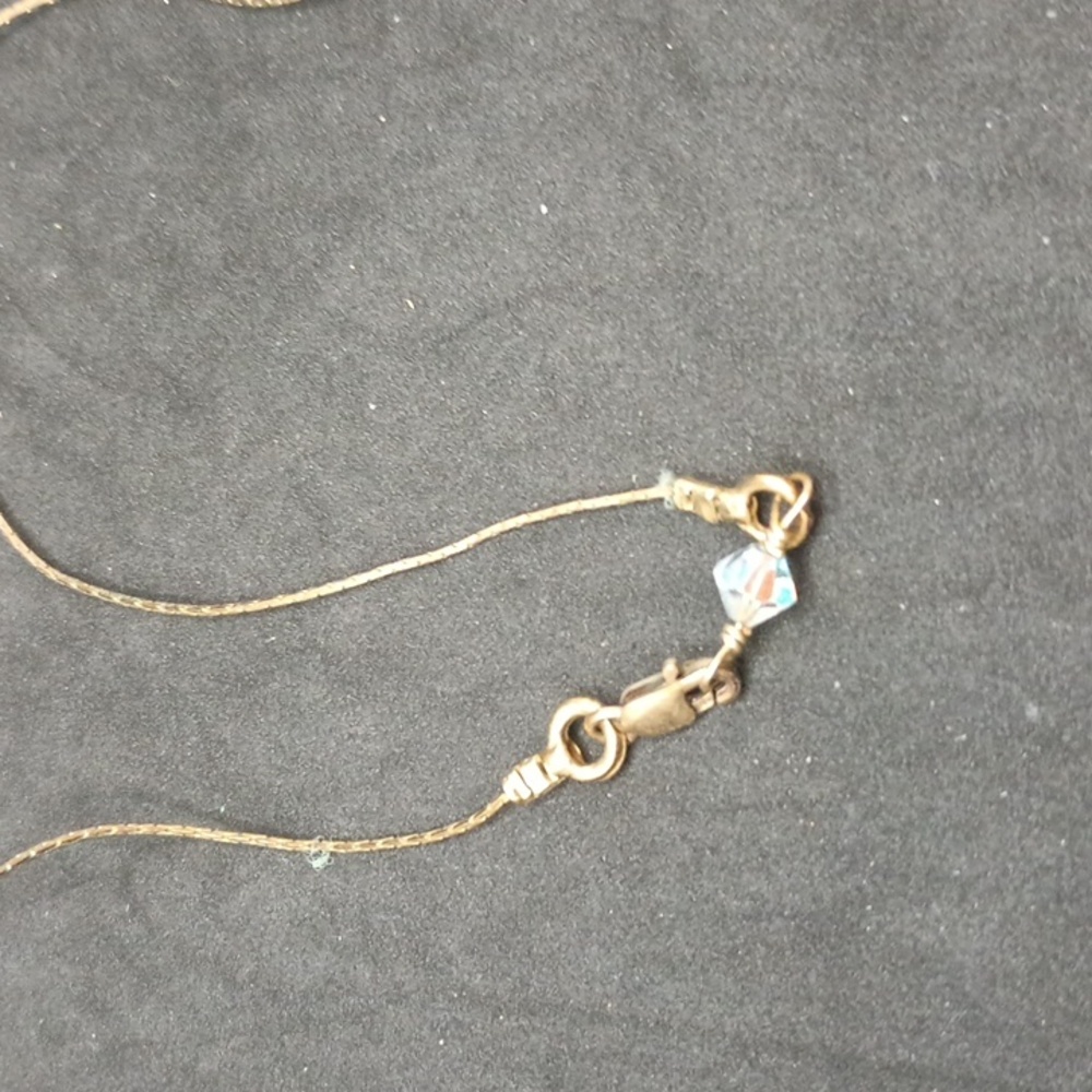 Elegant Gold and Silver Crystal Necklace - Picture 3 of 3